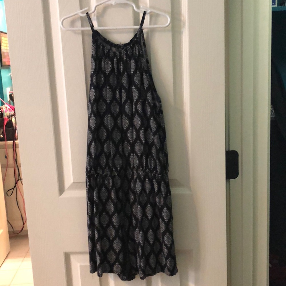 Black and white high neck romper